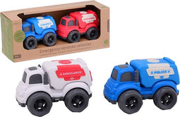 Joueco set hulpdienstvoertuig.100% 80140