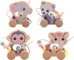 Jouéco Trekfiguur Junior 15 X 14 cm Hout met Kralenbaan