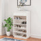 vidaXL - Schoenenkast - 60x34x105 - cm - massief - grenenhout - wit