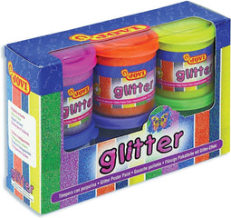 Jovi Plakkaatverf Glitter 6 potjes van 55 ml in geassorteerde kleuren