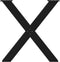 vidaXL - Eettafelpoten - 3 - st - X-vormig - 70x(72-73) - cm - staal - zwart