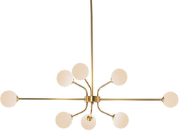 Plafondlamp DKD Home Decor Wit Gouden Metaal Kristal 9 W 110 x 38 x 38 cm