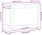 vidaXL - Opbergbox - zwart - 60x32x45,5 - cm - massief - grenenhout