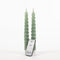 Annas collection - 2Pcs Jade Green Swirl Rustic Wax Taper Candle 23Cm 3D W