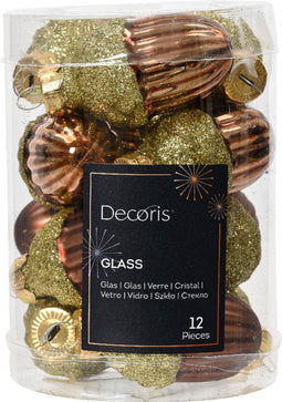 Eikel glas d3h4 cm espresso ass 12st kerst