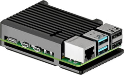 Joy-it ARMOR Case BLOCK SBC-behuizing Geschikt voor serie: Raspberry Pi Incl. passieve koeler Zwart