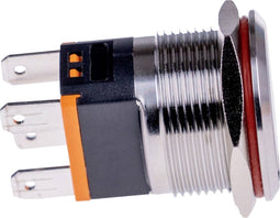 Joy-it BUTTON22C-M-GR BUTTON22C-M-GR Toetsschakelaar 250 V/AC 15 A 1x aan/uit Moment Groen (Ø x h) 24.80 mm x 34.50 mm
