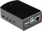 Joy-it rb-alucasep4+06 SBC-behuizing Geschikt voor serie: Raspberry Pi Met bevestigingslasplaat Zwart