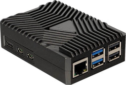 Joy-it RB-AlucaseP5-09 SBC-behuizing Geschikt voor serie: Raspberry Pi Incl. passieve koeler Zwart