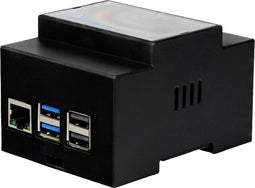 Joy-it RB-CaseP5-07B SBC-behuizing Voor DIN-railmontage Zwart