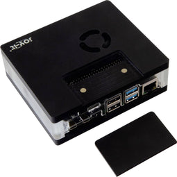 Joy-it RB-MULTIMEDIACASE01 SBC-behuizing Geschikt voor serie: Raspberry Pi Afneembare GPIO-afdekking, Incl. actieve koe