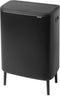 Brabantia Bo Touch Bin Hi Prullenbak - 2 x 30 liter - Afvalscheiding - Matt Black (2 stuks)
