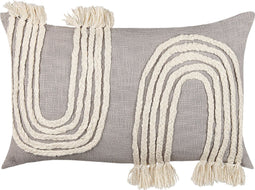 OCIMUM - Sierkussen - Grijs - 55 x 35 cm - Katoen