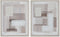 Canvas Home ESPRIT Beige Grijs Abstract Modern 40 x 2,5 x 50 cm (2 Stuks)