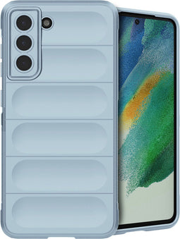 imoshion Hoesje - Geschikt voor Samsung Galaxy S21 FE - EasyGrip Backcover - Lichtblauw