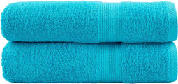 vidaXL - Handdoeken - SOLUND - 2 - st - 600 - g/m² - 50x100 - cm - turquoise