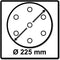 Festool 205657 - Granat Schuurpapier - Multihole voor gips- en dispersiepleister - Diameter 225 mm (1 stuk)