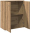 vidaXL - Dressoir - 60x30x75 - cm - bewerkt - hout - artisanaal - eikenkleur