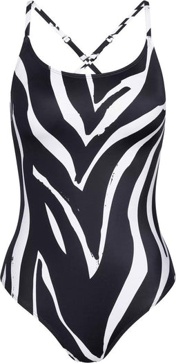 Triumph Summer Mix & Match OP 01 pt Dames Badpak - Maat D40 - Gestreept zwart wit