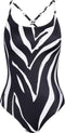 Triumph Summer Mix & Match OP 01 pt Dames Badpak - Maat D40 - Gestreept zwart wit