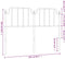 vidaXL - Hoofdbord - 150 - cm - metaal - wit