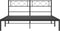 vidaXL - Bedframe - met - hoofdbord - metaal - zwart - 140x200 - cm