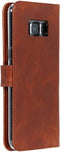 Selencia Samsung Galaxy S8 - Echt Lederen Bookcase - 3 Pashouders - Lichtbruin