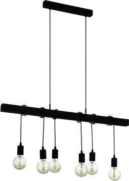 EGLO Townshend - Hanglamp - E27 - 100 cm - Zwart