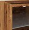 vidaXL - Tv-wandmeubels - met - LED-verlichting - 2 - st - 30x28,5x30 - cm - oud - hout
