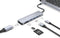 Conceptronic DONN19G - 7-in-1 Docking Station - HDMI USB-A 3.0 x 3 SD TF/MicroSD 100W USB PD - Grijs