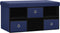 vidaXL - Opbergbank - inklapbaar - 76x38x38 - cm - kunstlinnen - blauw