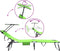 vidaXL - Opvouwbare - Ligbedden - 2 - stuks - met - Luifel - Groen - 600D - Oxford - Stof