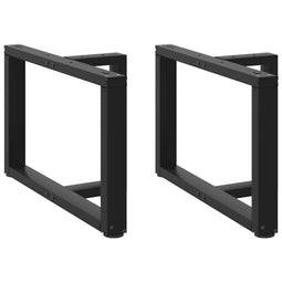 vidaXL - Salontafelpoten - 2 - st - T-vormig - 70x25x(42-43) - cm - staal - zwart