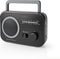FM-Radio - Draagbaar Model - AM / FM - Batterij Gevoed / Netvoeding - Analoog - 1.8 W - Zwart-Wit Scherm - Koptelefoonoutput - Handgreep - Grijs / Zwart