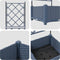 vidaXL - Tuinplanter - met - Klimrek - Grijs - 40x40x125,5 - cm