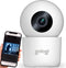 Gologi Beveiligingscamera Binnen - Smart Indoor Camera - 180° Draaibaar - Nightvision - Bewegingssensor - Blaf en Huil Detectie - Babyfoon - Huisdiercamera met App - Wit