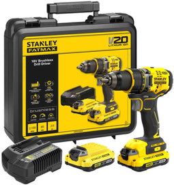 Stanley FATMAX® V20 SFMCD720D2K - Accu Schroefboormachine 18V 2.0Ah - Brushless motor 80Nm koppel