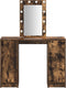 vidaXL - Kaptafel - met - LED - Verlichting - Gerookt - Eiken - 102x33x135 - cm