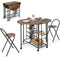 Coast 3-Delige Eettafelset - Inklapbaar - Met Metalen Frame - Vintage