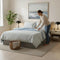 Fleece Dekbedovertrekset met Geruite Print - Wit, Grijs & Beige - 2-Persoonsbed