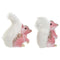 Kerstversiering DKD Home Decor Wit Roze Eekhoorn 20 x 11 x 22 cm (2 Stuks)