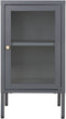 House Nordic Dalby Vitrinekastje - Grijs Staal - Glazen Deur - 38x70x35 cm