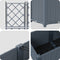 vidaXL - Tuinbak - met - Trellis - 3 - stuks - Lichtgrijs - 120x40x143 - cm
