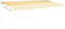 vidaXL - Luifel - automatisch - met - LED - en - windsensor - 6x3,5 - m - geel - en - wit