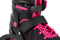 Aventuri Verstelbare Inline Skates - Semi-softboot Skeelers - Verstelbaar Maat 30-33 (S) - Zwart/Roze