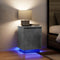 vidaXL - Nachtkastje - met - LED-verlichting - 38x34x50 - cm - betongrijs