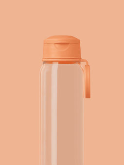 Amuse Peach Drinkfles - 500ml - Waterfles - Drinkbus - BPA-vrij - Lekvrij - Oranje