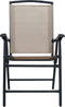 vidaXL - Tuinstoelen - inklapbaar - 2 - st - textileen - zwart
