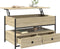 vidaXL - Salontafel - 85x50x50 - cm - bewerkt - hout - en - metaal - sonoma - eikenkleur