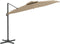 vidaXL - Zweefparasol - met - dubbel - dak - 300x300 - cm - taupe